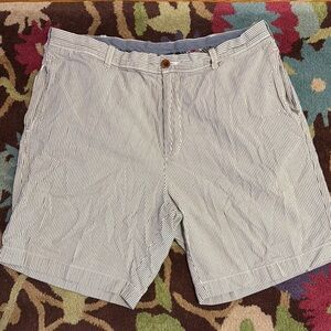 Men's J. Crew Striped Shorts Blue and White 38